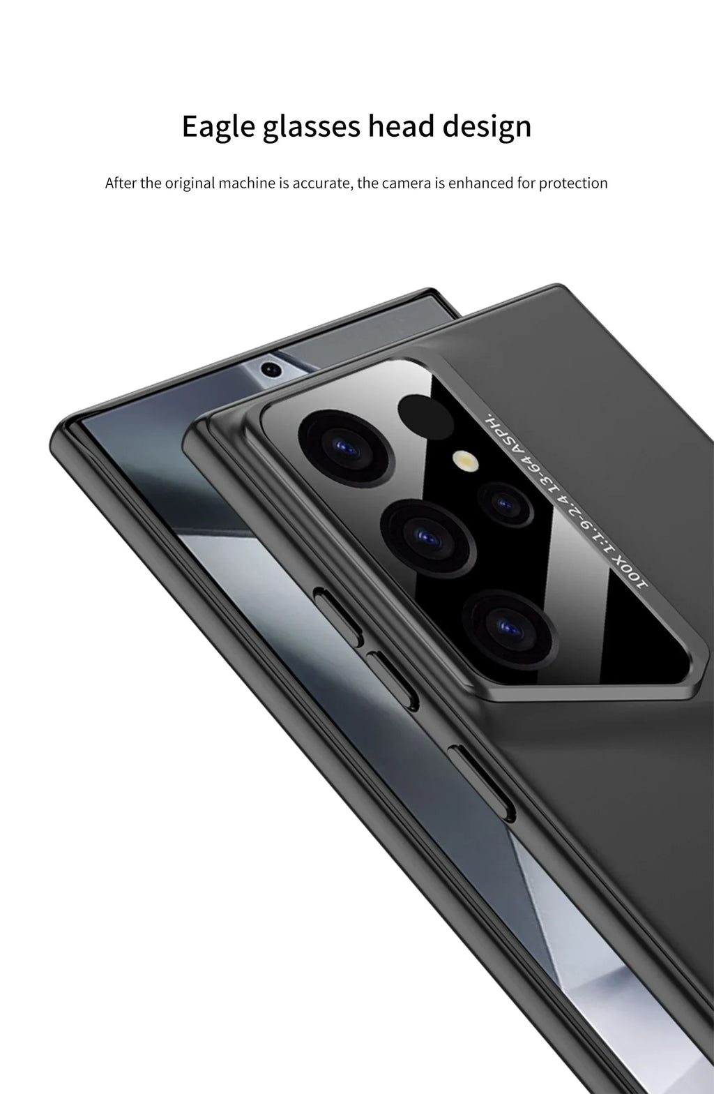 Ultrathin Blade Mecha Hard PC Matte Phone Case For Samsung Galaxy S24 S23 S22 Ultra Lens Protection Frosted Shockproof Cover