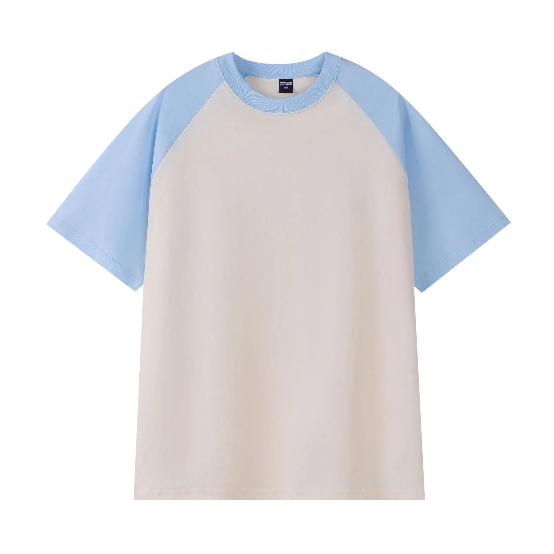 Heavyweight 240g Contrast Sleeve Cotton T-Shirt for Men