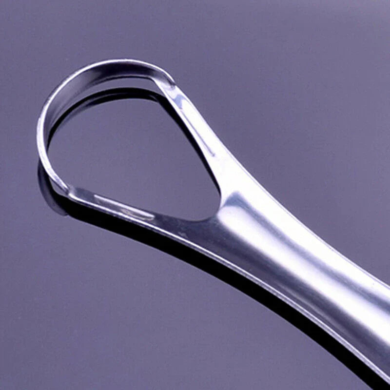 2Pcs Tongue Scraper Stainless Steel Tongue Cleaner Oral Care Hygiene Scraper Dental Oral Care Hygiene Health Care Tool