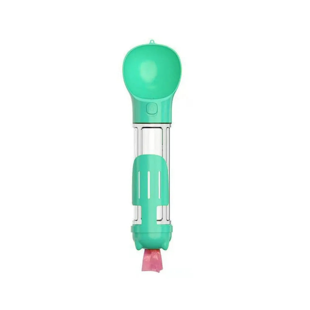 300/500ml Pet Water Food Dispenser 3 in 1 Leak Proof Pet Dog Water Bottle with Trash Bag Box and Shovel Dog Food Feeder Cat