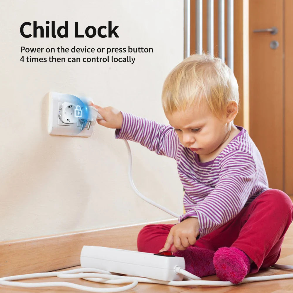 Tuya WIFI Smart Socket EU 16A/20A Wifi/Zigbee Smart Plug With Power Monitoring Smart HomeVoice Control Support Google Home Alexa