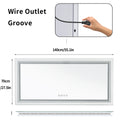 Large Full Size RGB LED Bathroom Mirror with Lights, Dimmable Wall Mirrors, Smart Anti-Fog, Vertical and Horizontal