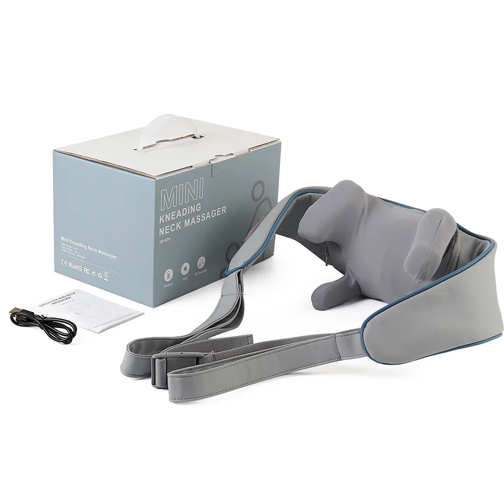 Wireless Neck And Back Massager Neck And Shoulder Kneading Massage Shawl Neck Cervical Relaxing Trapezius Massager