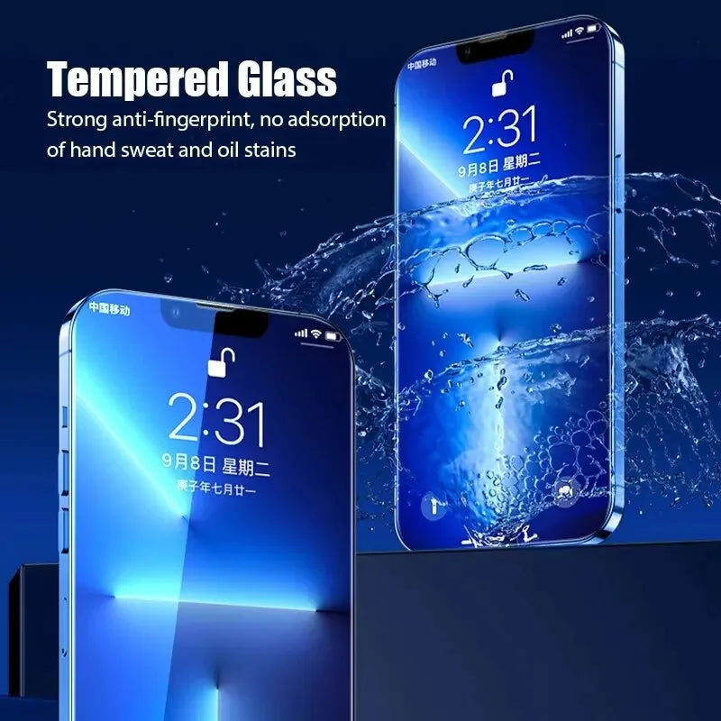 4Pcs Tempered Glass for IPhone 15 14 13 12 11 Pro Max Screen Protector For IPhone 13Mini 14 Plus