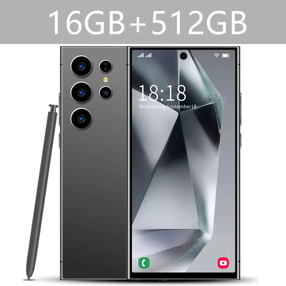 New Android Smartphone 7.3HD 5G Snapdragon 8 Gen 3 Cell phones 7800mAh Mobile