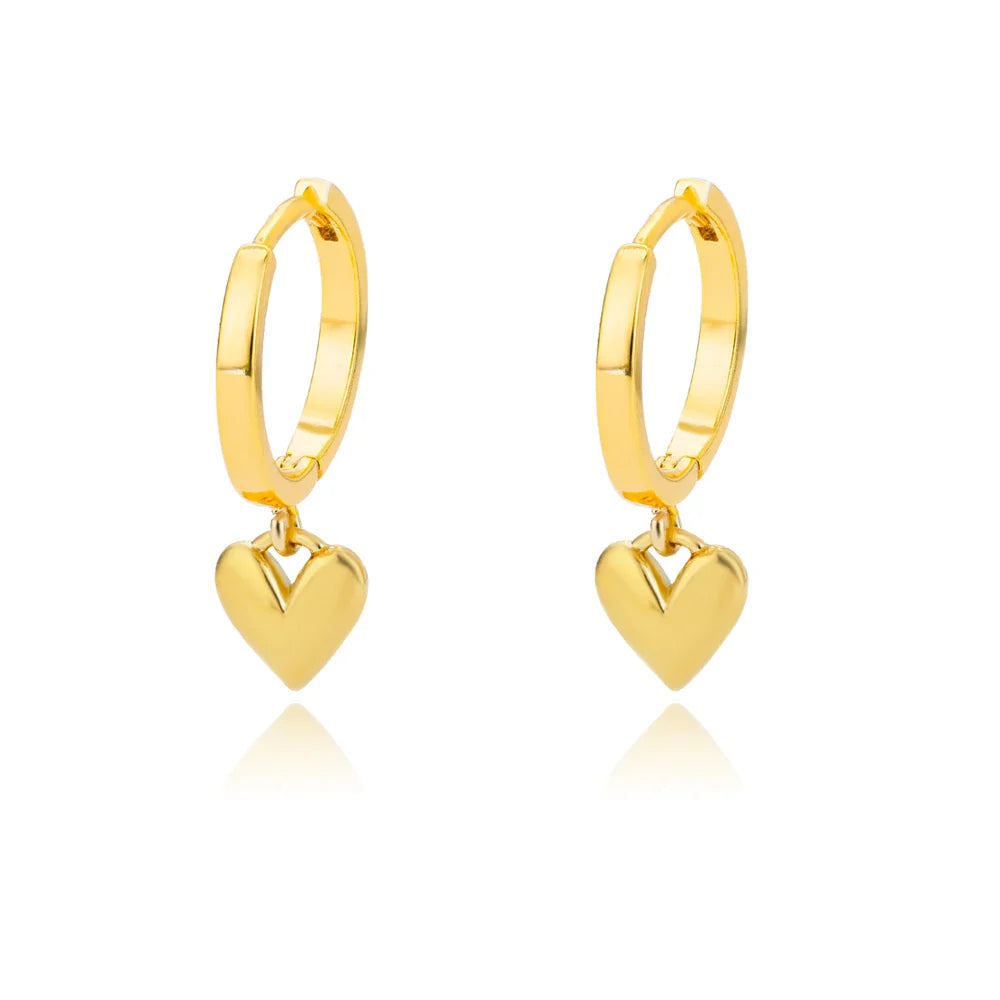 Luxury Star Pendientes Earrings For Women Girl Stainless Steel Minimalist Hoop Piercing 2024 New In y2k Jewelry aretes de mujer