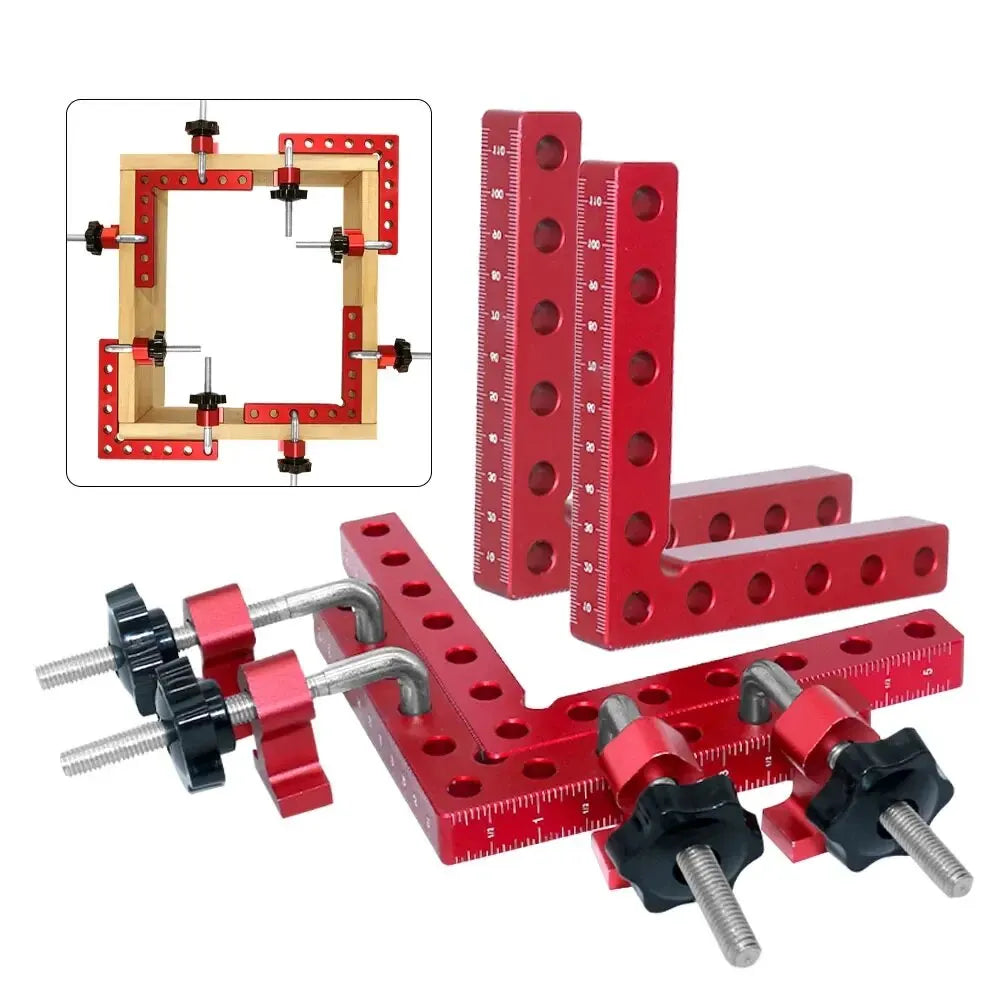 120/140/160mm Right Angle Fixing Clip 90° L-shaped Auxiliary Fixture Positioning Panel Fixing Clip Woodworking Clamping Tool