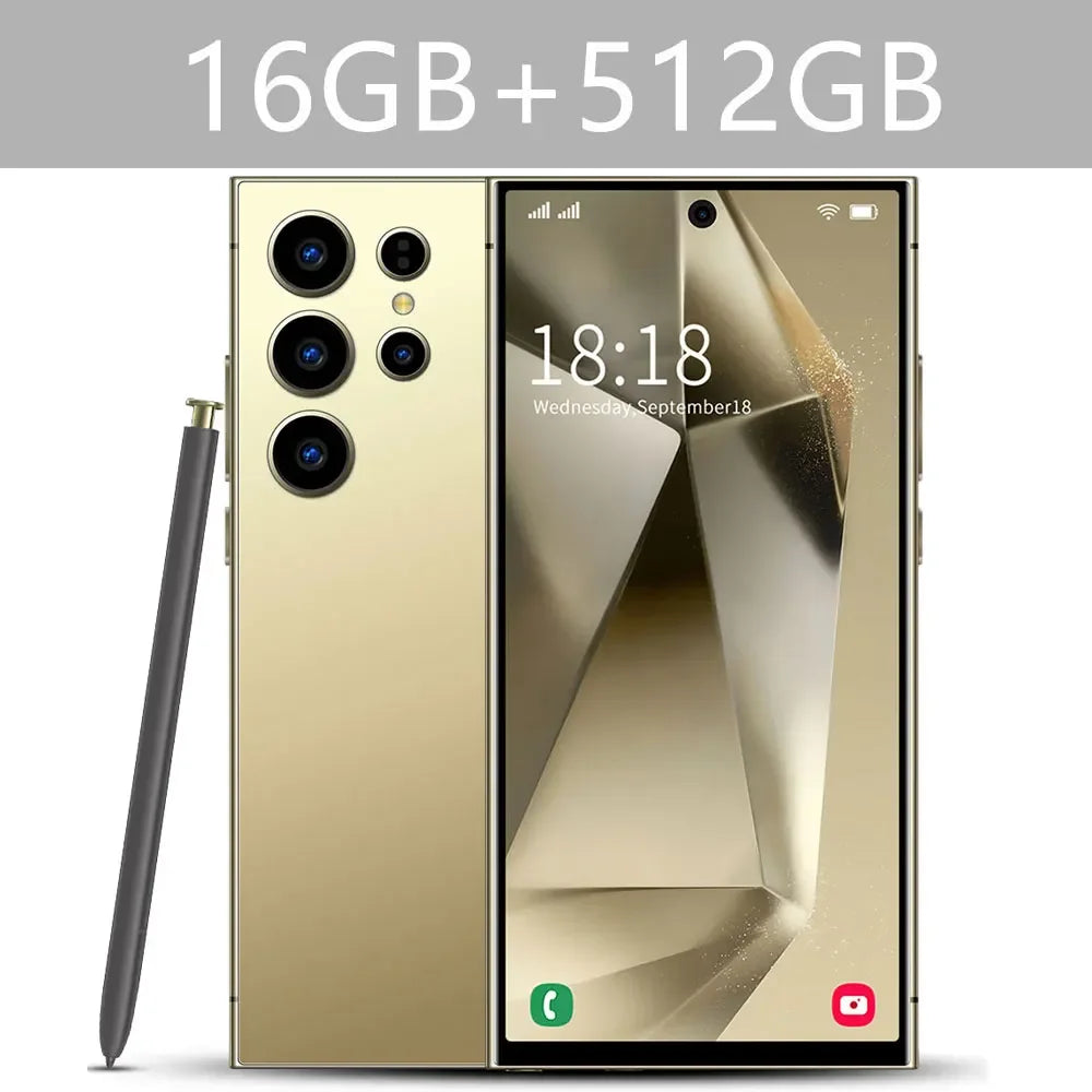 New Android Smartphone 7.3HD 5G Snapdragon 8 Gen 3 Cell phones 7800mAh Mobile