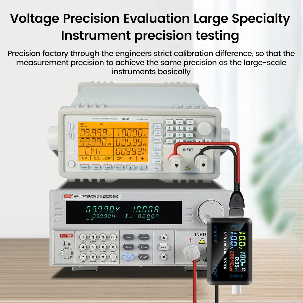 10 in 1 USB Tester DC Digital Voltmeter Amperimetro Current Voltage Meter Volt Ammeter Detector Power Bank Charger Indicator