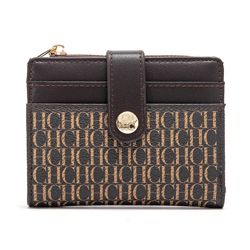 Fashion Classic Retro Men'S and Women'S Universal Wallet Letter Printed Portable Card Bag Zero Wallet Wallet