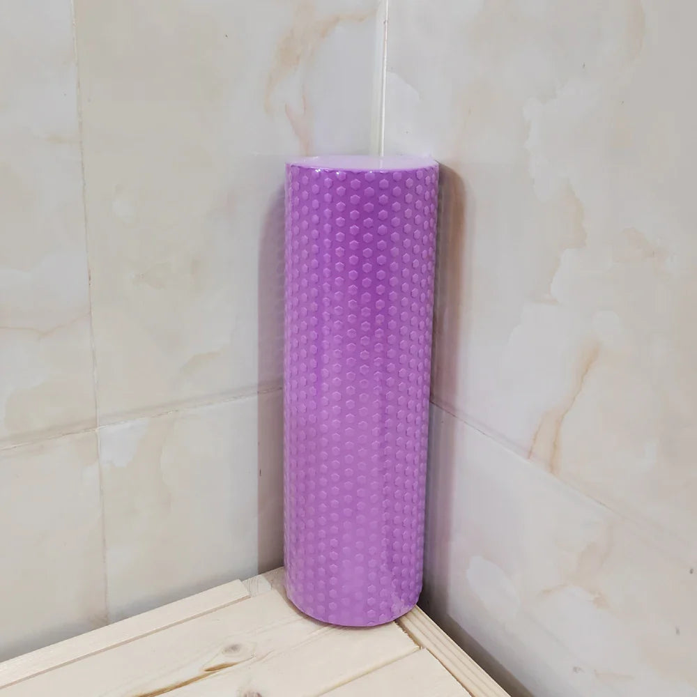 Yoga Roller Round EVA Foam Cylinder Hexagonal Roller for Pilates Exercise Enhanced Home Workouts Diameter 9.5cm Length 29.7cm