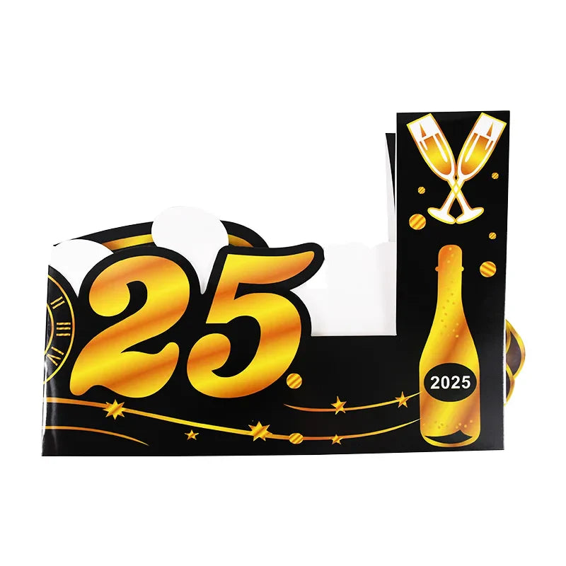 2025 Crown Number Foil Balloons Happy New Year Eve Party Decoration Photo Booth Props Supplies Christmas Home Decor Navidad 2024