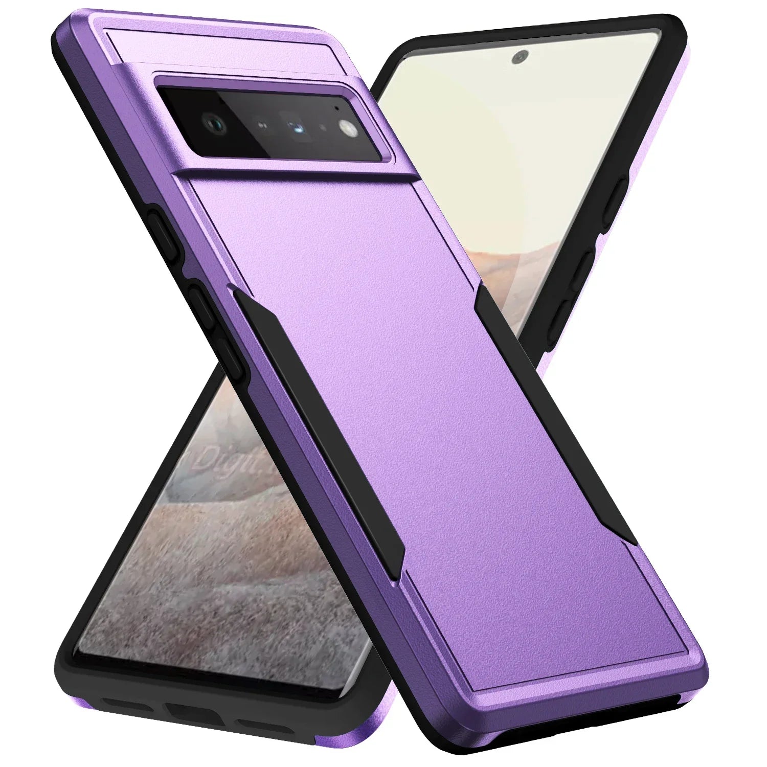 Heavy Duty Rugged Armor Shockproof Case For Google Pixel 8 7 6 Pro 6A 7A 8A Soft TPU Hard Plastic Protective Back Cover Fundas
