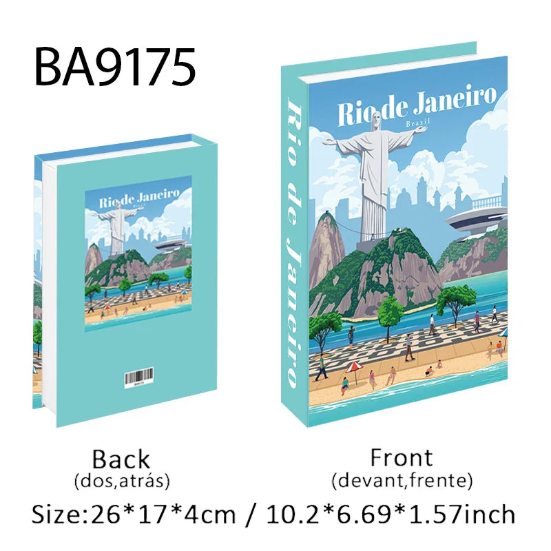 Travel City Decorative Display Books with Hidden Storage – Paris, London, New York, Tokyo & More