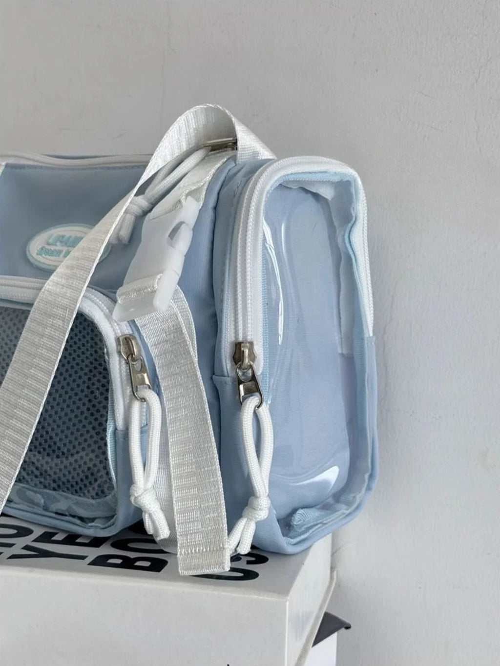 New Fashion 2025 Itabag Women Multipocket Clear Transparent Bag Summer Crossbody Bags Bucket Bag College Student Shoulder Bag