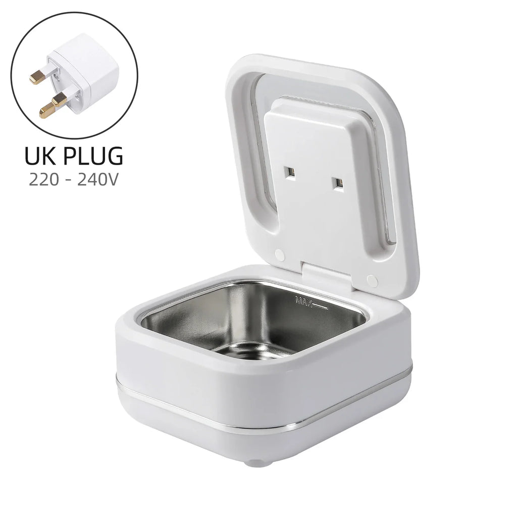 Household Ultrasonic Cleaner Ultrasound Jewelry Cleaner UV Light Sterilization Ultrasonic Dentures Retainer Washing Machine