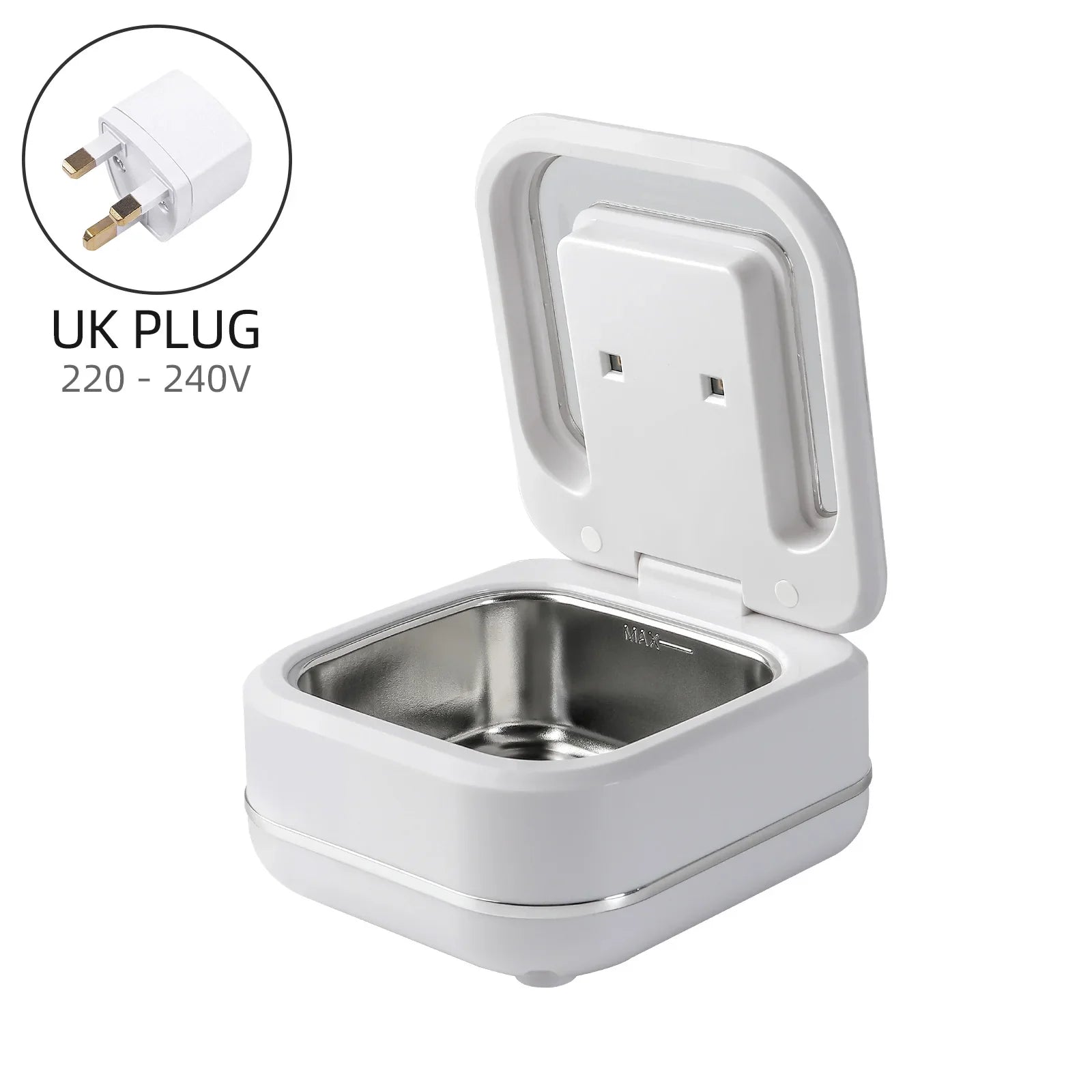 Household Ultrasonic Cleaner Ultrasound Jewelry Cleaner UV Light Sterilization Ultrasonic Dentures Retainer Washing Machine