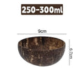 5/1PCS Natural Coconut Bowls Reusable Wooden Tableware with Spoon Dessert Fruit Salad Yogurt Coconut Bowl Home Kitchen Supplies