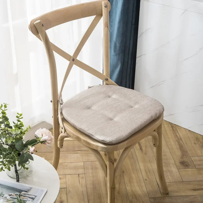 Summer Breathable Cushion Four-Nail Anti-Slip Chair Cushion Classroom Living Room Chair Season Nordic Solid Color Cushion