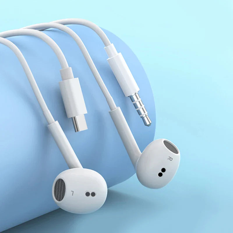 Original Type C Wired Headphone For Xiaomi Mi 14 13 12 Pro Ultra Lite 3.5MM Earphone Redmi Poco Huawei Samsung Earbuds Headset