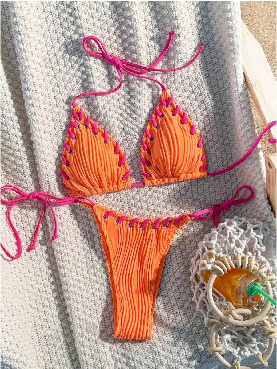 Sexy Bikinis 2025 Women's Swimwear Female Swimsuit For Swimming Wear Bathing Suits Brazilian Bikini Set Beachwear Pool Bather