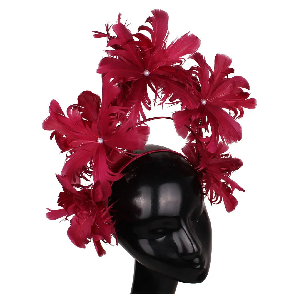 Elegant Women Wedding Hair Fascinator Accessories Headband Bridal Party Show