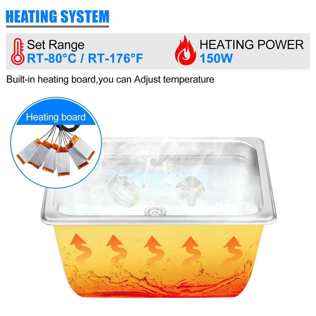 Granbo Ultrasonic Cleaner 3.2L Ultrasound Cleaning Bath 180W Laboratory Ultrasonic Tank Bicycle Chains Cleaning Machine