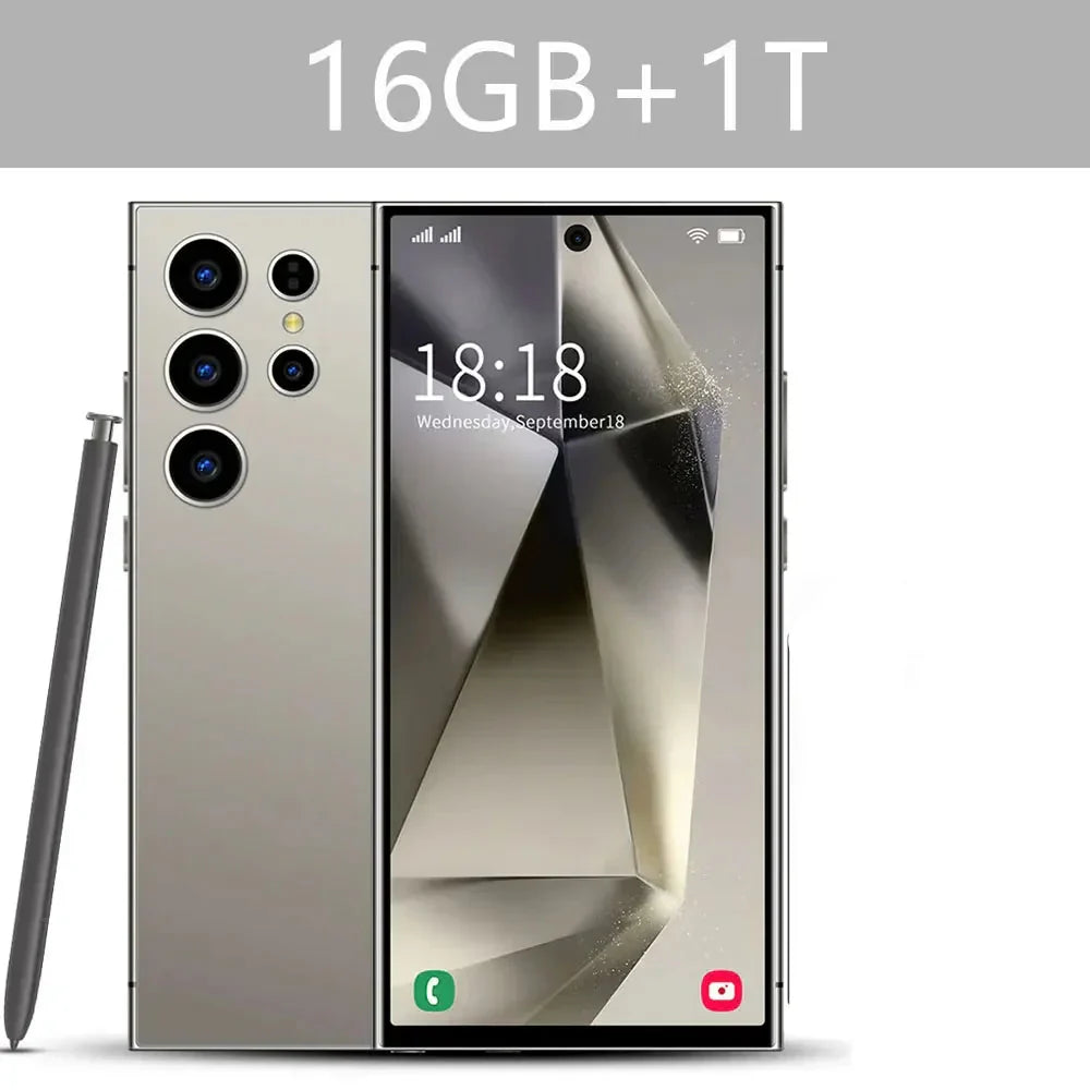 New Android Smartphone 7.3HD 5G Snapdragon 8 Gen 3 Cell phones 7800mAh Mobile