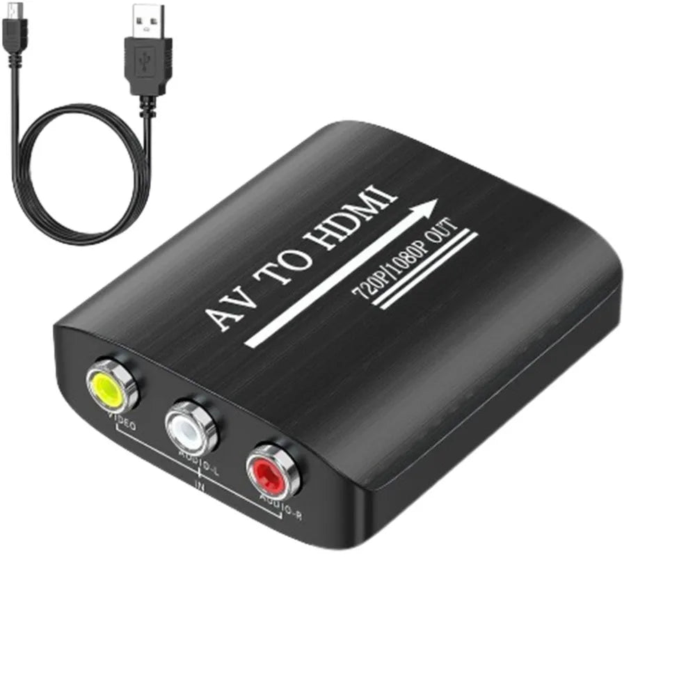 HD 1080P AV to HDMI RCA To HDMI Composite Adapter Converter With USB Cable CVBS AV Adapter For N64 Wii PS1/2/3 Xbox One SNES etc