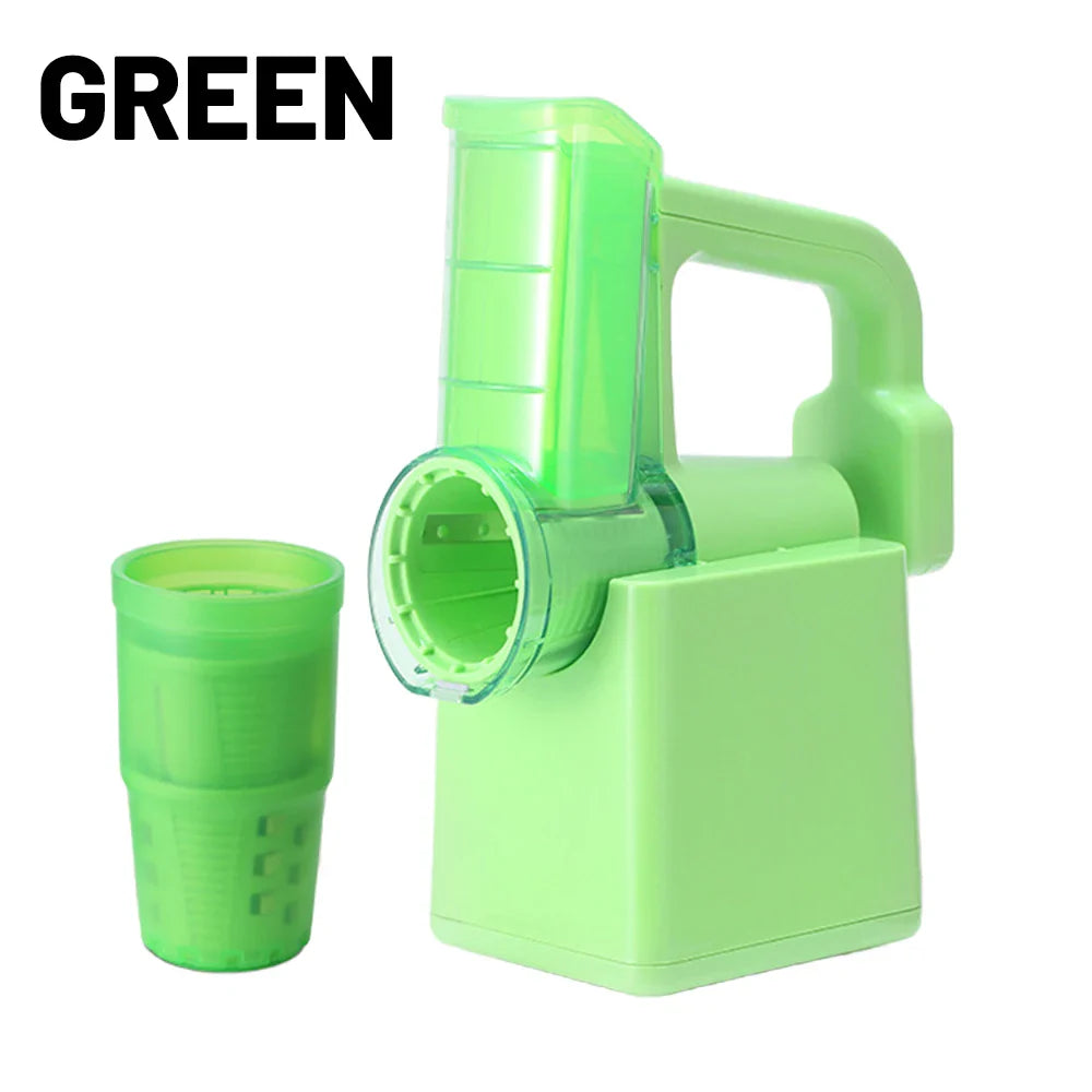 Electric Cheese Grater Portable Salad Maker With 3 Different Shapes of Blades 40W Electric Rotary Slicer Shredder ABS304