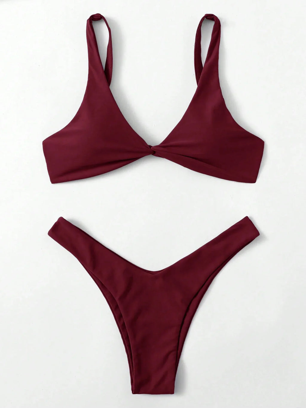 ZTVitality Solid Tie Sexy Bikini 2021 Hot Sale Padded Bra High Leg Bandage Push Up Bikini Set Brazilian Swimsuit Women Swimwear