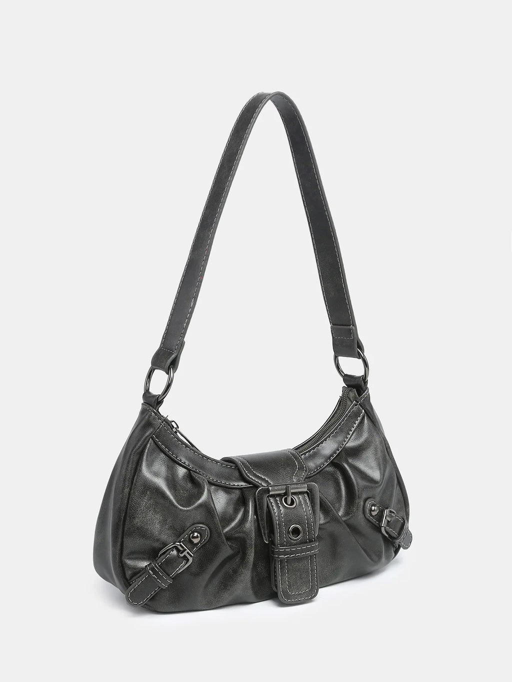 Hot Selling Maillard-Style Retro Small Bag Spicy Girl Y2K Wasteland-style Vintage Leather Shoulder Armpit Bag 2025