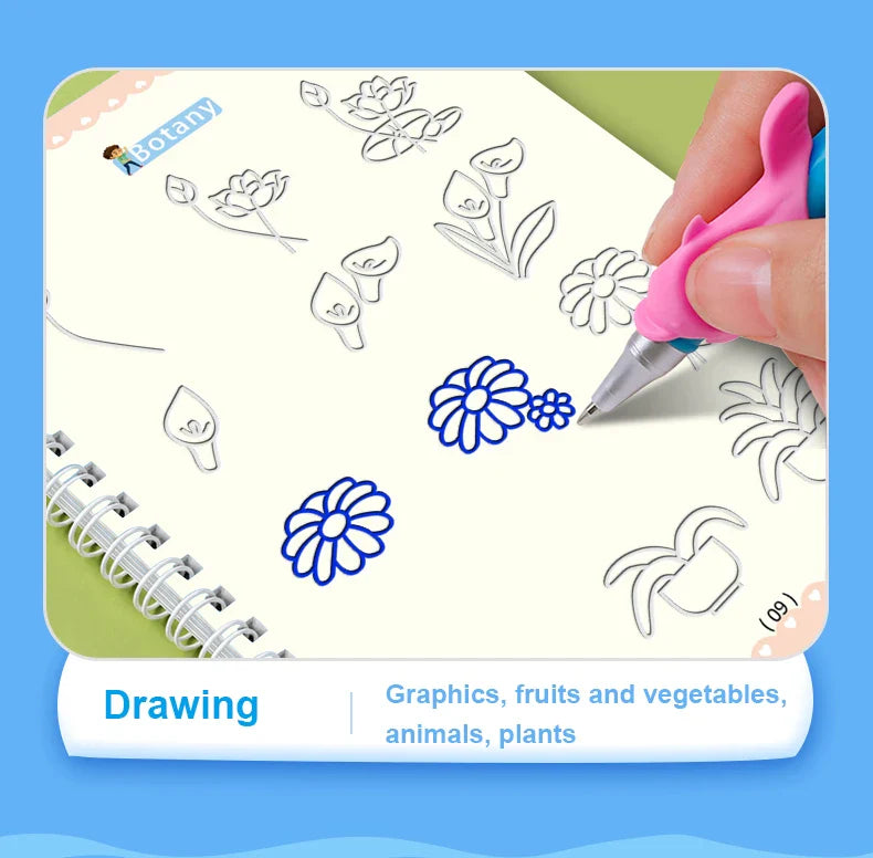 Writing Exercise Books English Groove Magic Practice Copybook Children's Book Learning Numbers Letters Alphabet Calligraphy Gift