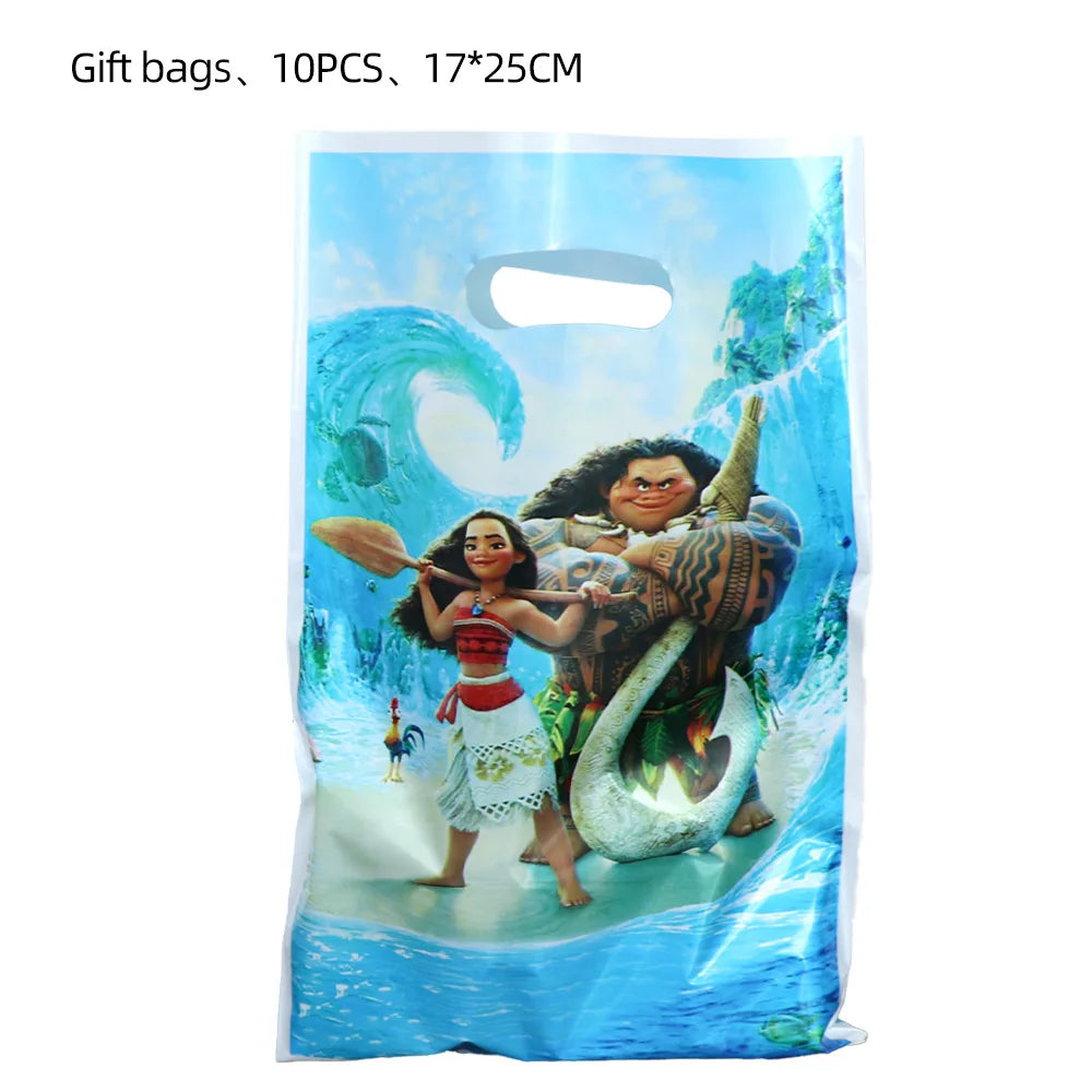 Disney Moana Birthday Decoration Tableware Cup Plate Backdrop Banner Kit Vaiana Moana Theme Happy Party Deco Balloons Supply Set