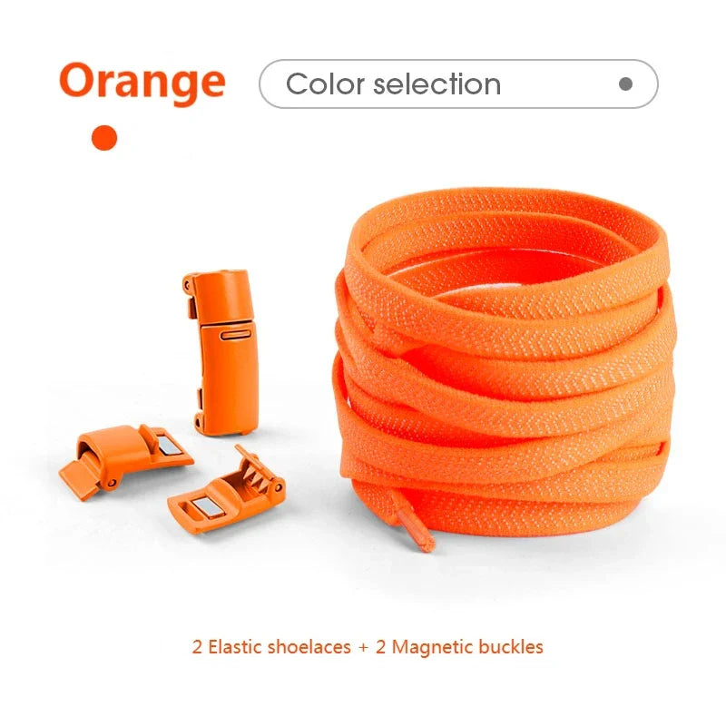 Magnetic Locking Shoelaces without ties Sneakers elastic laces  Children Adults Quick On/Off Shoelaces Shoe accessories 1 Pair