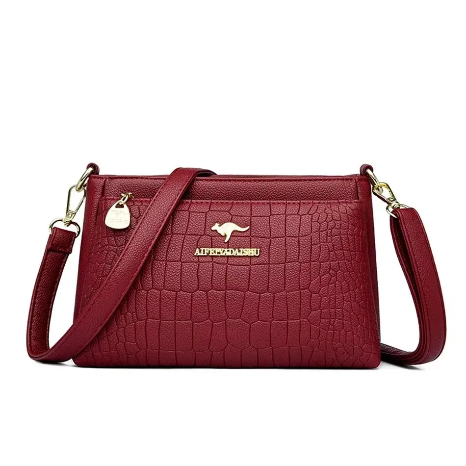 Women Embroidery Tote Bag High Quality Leather Ladies Handbags 2024 Women Shoulder Bag Small Crossbody Bags For Women Sac a Main