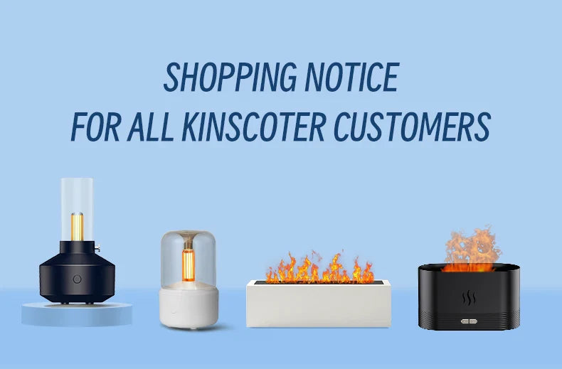 KINSCOTER RGB Flame Aroma Diffuser Air Humidifier Ultrasonic Cool Mist Maker Fogger LED Essential Oil Fire LED Lamp Difusor Gift