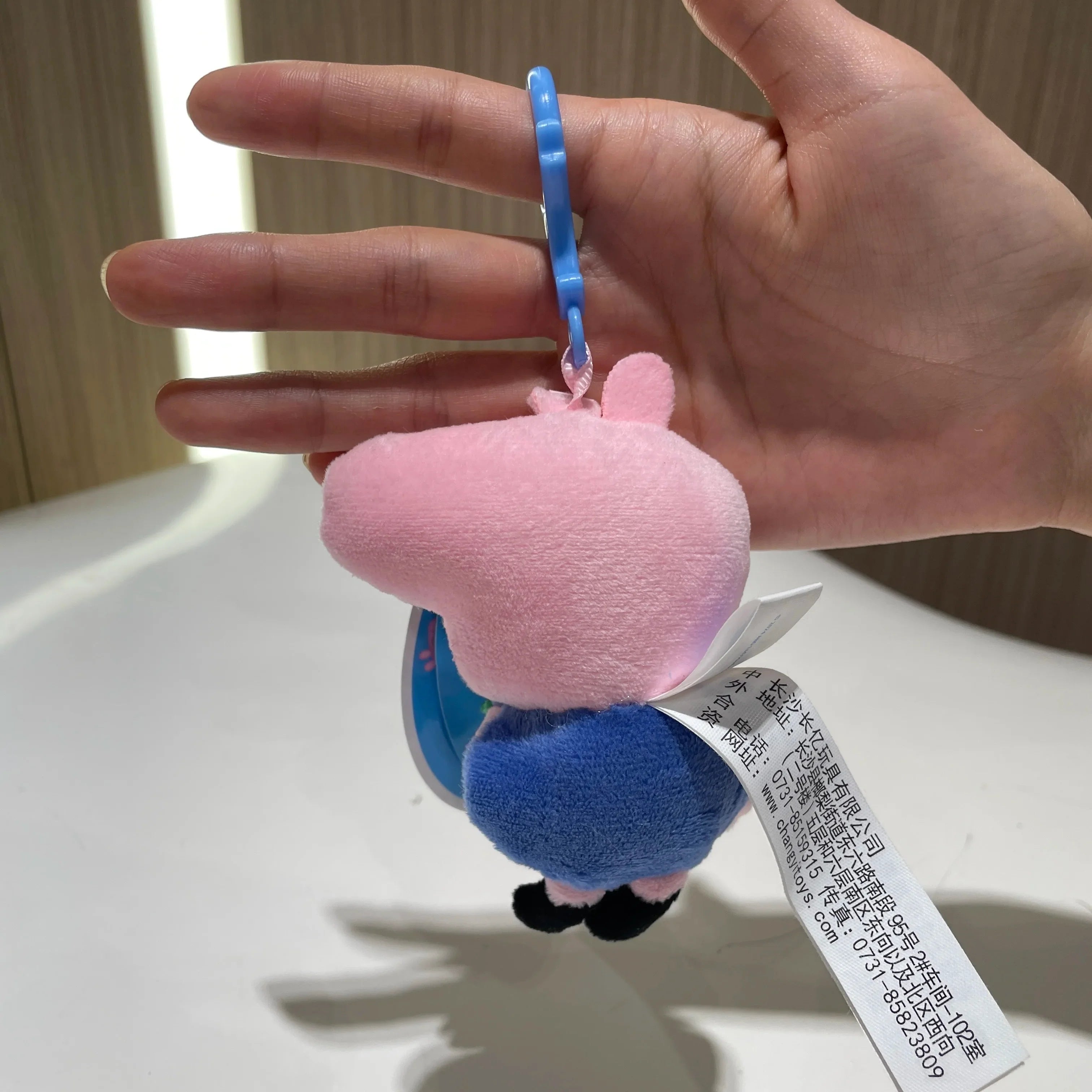 12cm Genuine Peppa Pig Plush Pendant Children's Toy Kawaii Peppa George Cartoon Anime Plush Key Chain Backpack Pendant Kids Gift