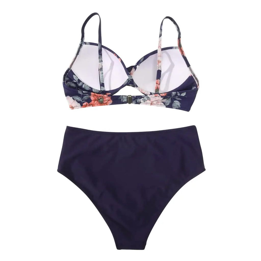 Vintage High Waist Bikinis 2025 Women Push Up Swimwear Printed Swimsuit Female Beachwear Summer Bathers Bathing Suit Swimming