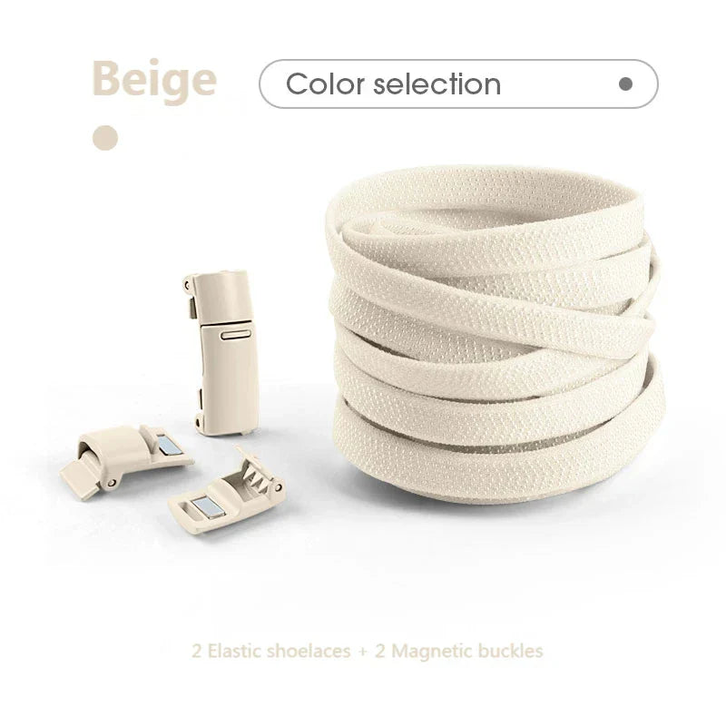 Magnetic Locking Shoelaces without ties Sneakers elastic laces  Children Adults Quick On/Off Shoelaces Shoe accessories 1 Pair