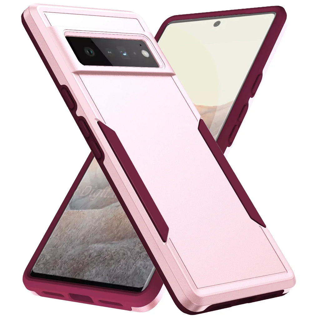 Heavy Duty Rugged Armor Shockproof Case For Google Pixel 8 7 6 Pro 6A 7A 8A Soft TPU Hard Plastic Protective Back Cover Fundas