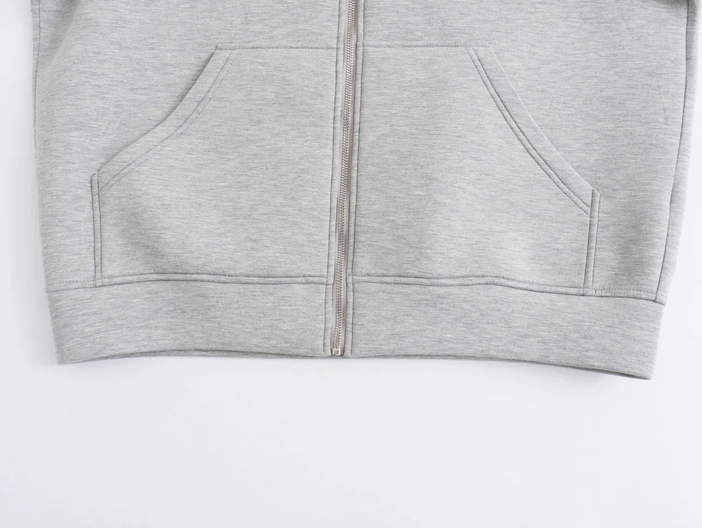 2024 Spring and Autumn New Casual Street Loose Oversize Hooded Zipper Hoodie Space Cotton Jacket Coat Lazy Women's Cardigan