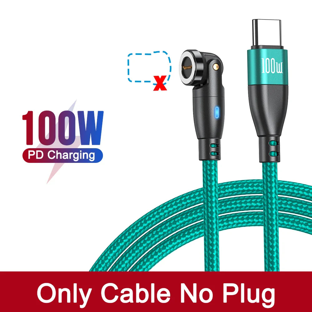 AUFU 100W Magnetic USB Type C Cable 5A Fast Charging Micro Type C Cable For Macbook Samsung for iPhone Magnet Charger Wire Cord