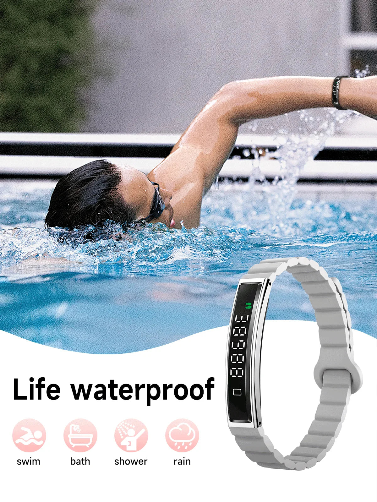 Health & Fitness Smart Bracelet with Heart, Sleep & Activity Tracking