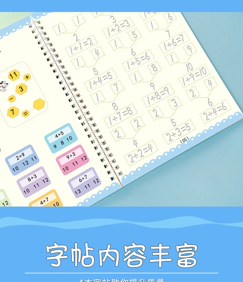 Magic Copybook Drawing Toys for Kids Montessori Reusable Pen Control Training Writing Sticker Learning Educational Toy Children