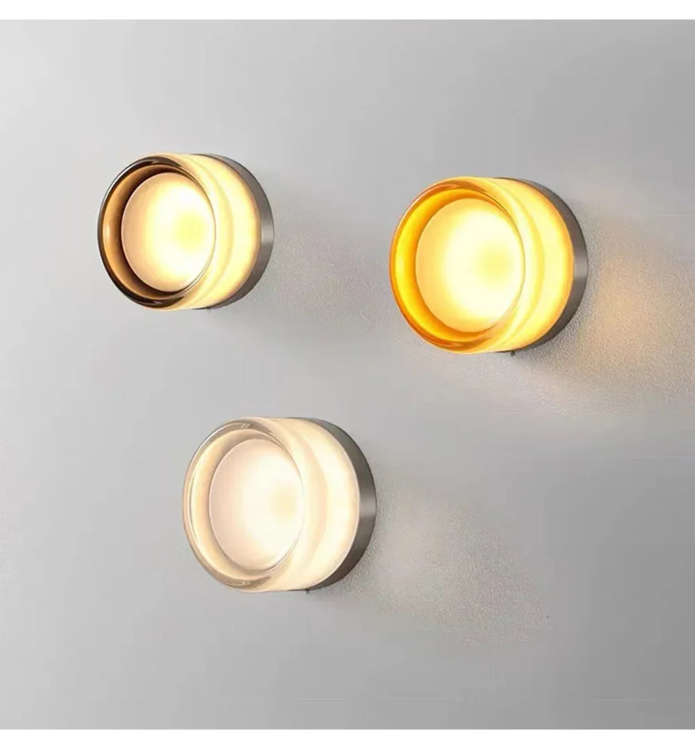 Modern Jelly LED Wall Lamp – Round Glass Wall Light