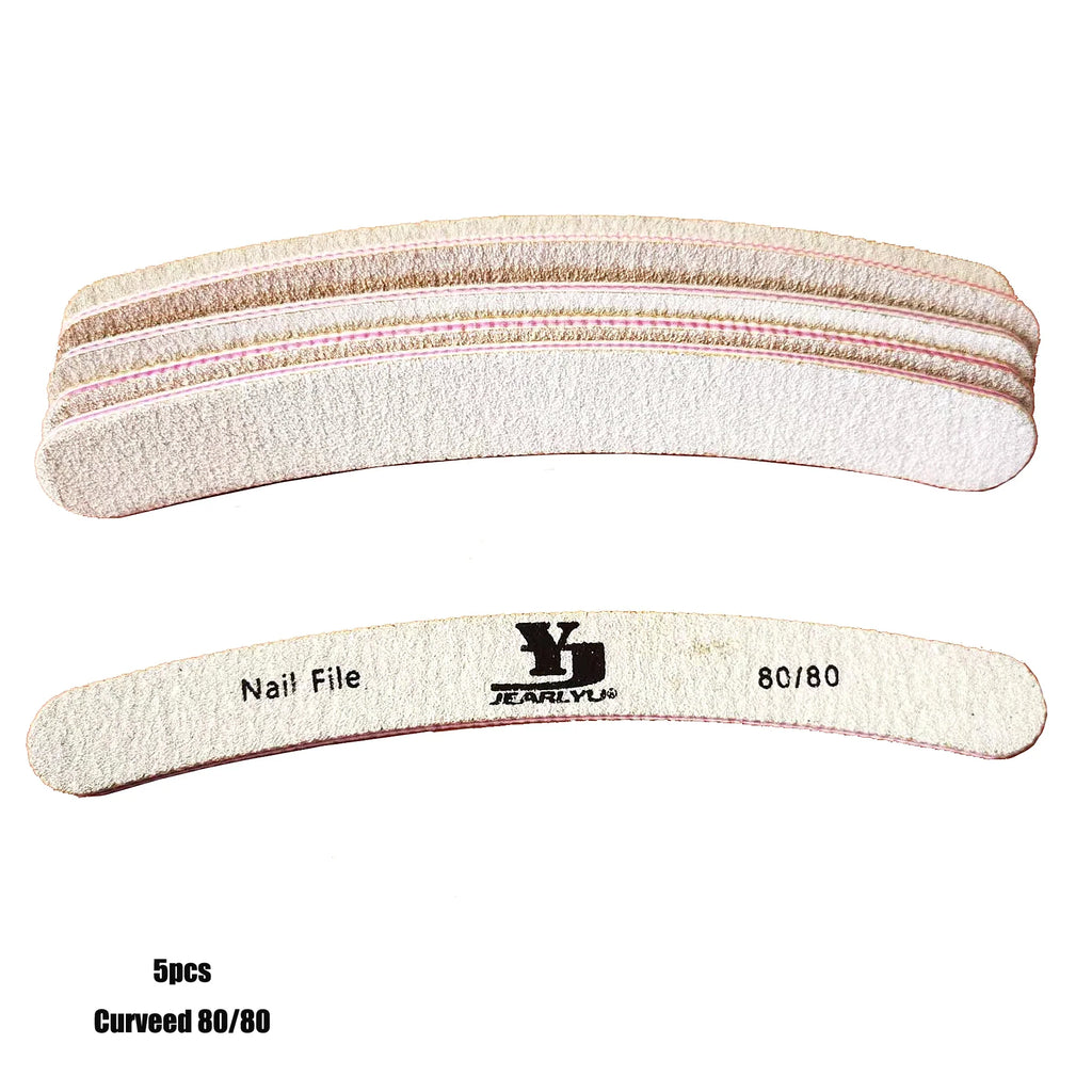 5/25Pcs/Lot Nail File Mix Color 80/100/150/180/240 Grit Professional Sandpaper Cuticle Remover Buffer Files Manicure Tool Set