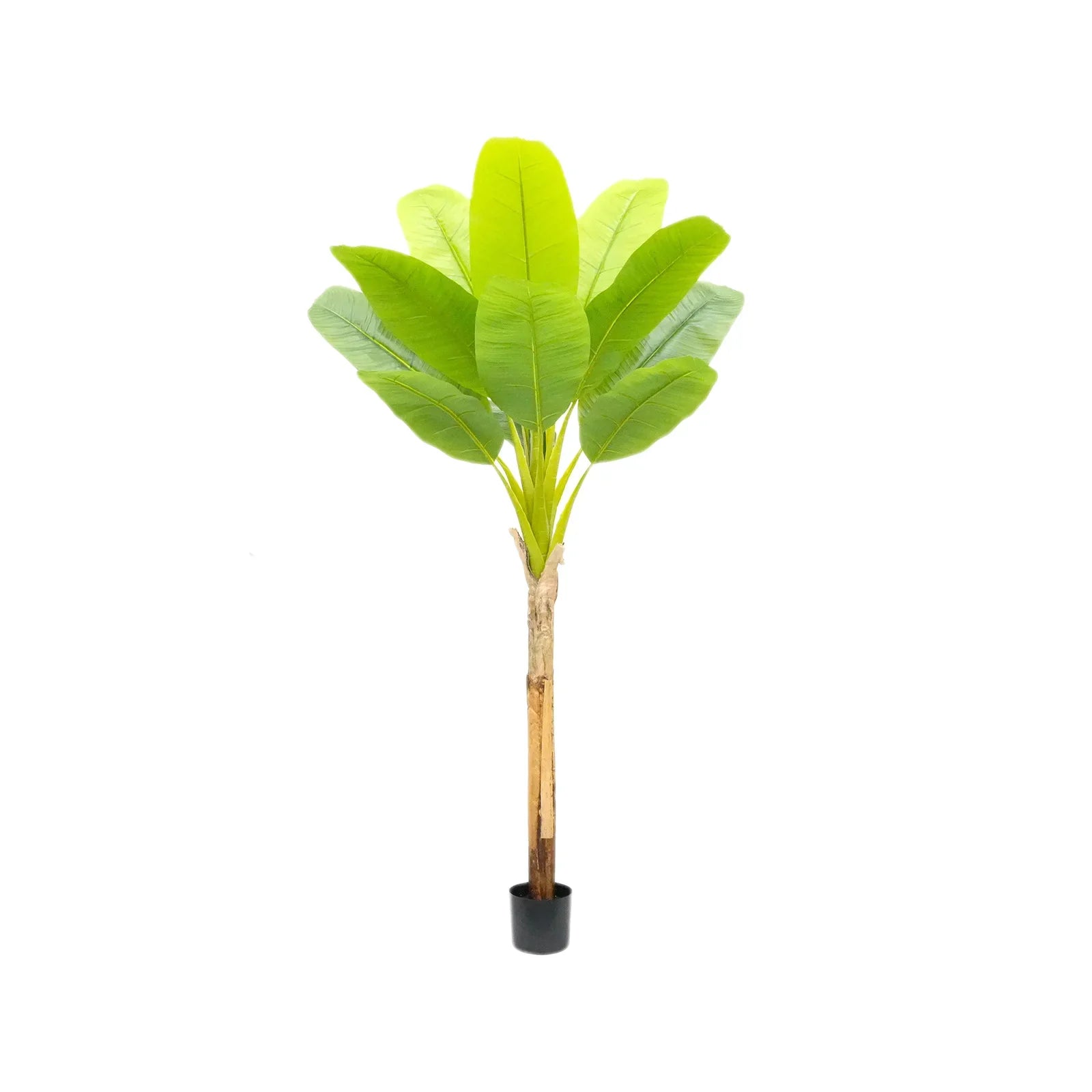 Bird of Paradise Artificial Plants Tree Tropical Faux Banana Silk Tree Fake Banana Leaf Plant with Stalks for Home Office Decor