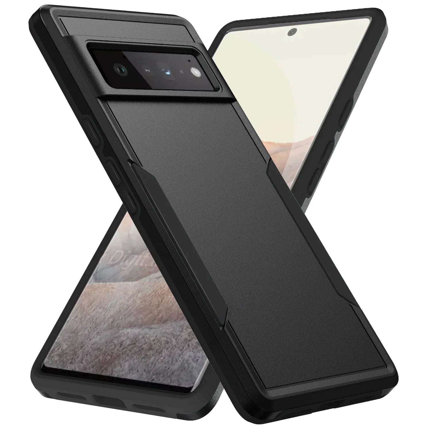 Heavy Duty Rugged Armor Shockproof Case For Google Pixel 8 7 6 Pro 6A 7A 8A Soft TPU Hard Plastic Protective Back Cover Fundas