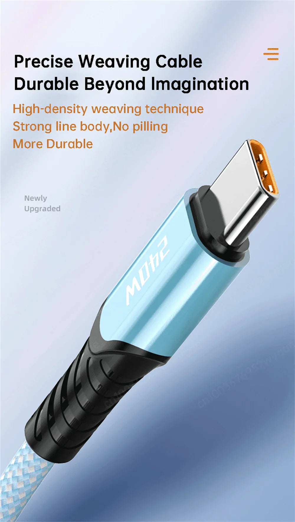 NNBILI 240W USB C Cable Power Wire QC4.0 for MacBook Samsung iPhone 15 16 USB C to C PD Cable 48V5A Fast Charging Type C Cable